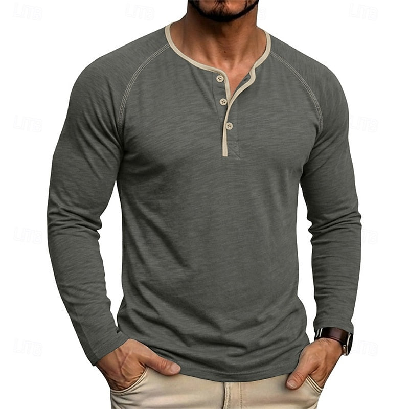 Classic Button Henley Shirt